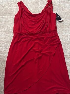 Scarlett One-Shoulder Red Draped Cocktail Dress